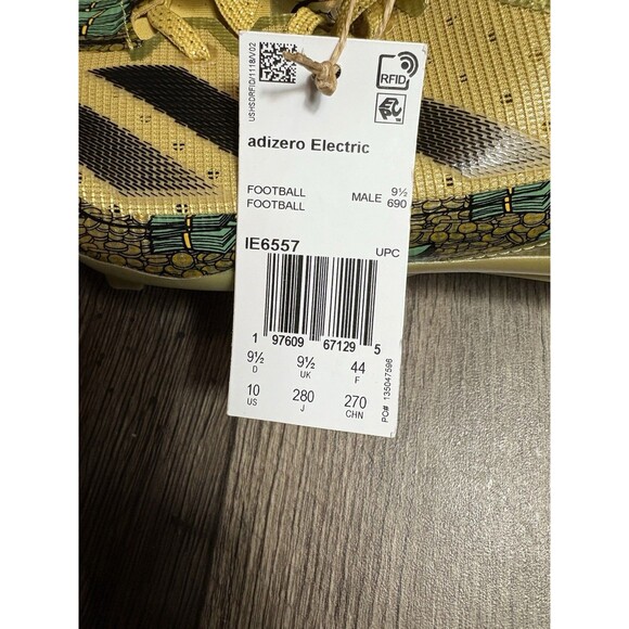 Adidas Adizero Electric Scrooge McDuck Gold Football Cleats IE6557 Men’s Size 10 - Picture 7 of 8